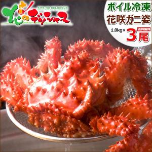 カニ 北海道産 花咲ガニ 3尾 1kg×3尾 (姿/オス/ボイル冷凍) 海鮮 ボイル 花咲 花咲がに 花咲ガニ 花咲蟹 ギフト 贈り物 グルメ お取り寄せ｜g-hokkaido