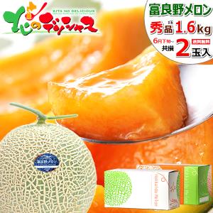 【予約】 お中元 果物 富良野メロン 2玉入り(秀品/1玉1...