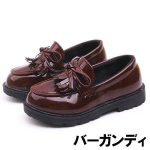 子供靴 フォーマル フリンジ ローファー シュ...の詳細画像2