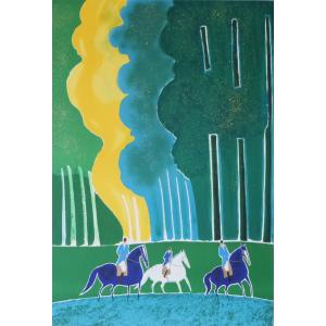 ポール・ギヤマン「花とヴァイオリン」リトグラフ : ギャラリー