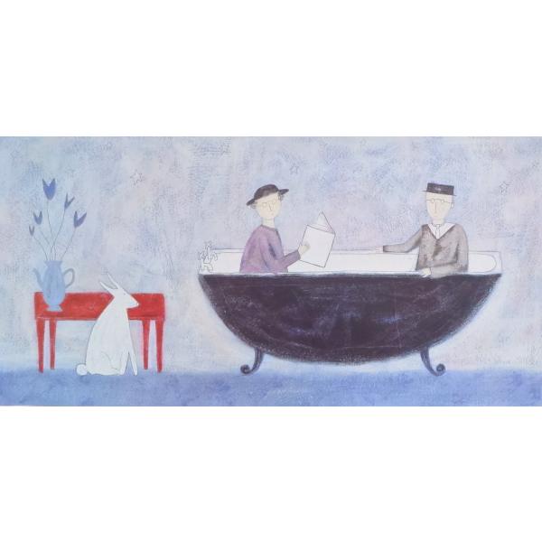 ポーラ・マッカードル「Book in a Bath」シルクスクリーン