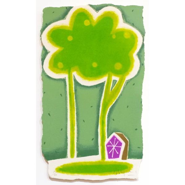 片山みやび「こころの家」リトグラフ