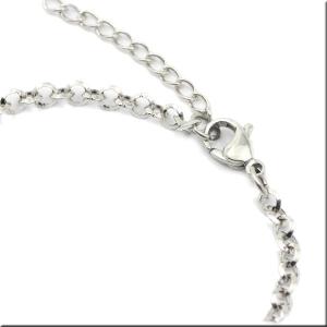 ブレスレット ステンレス チェーン 3mm ロ...の詳細画像2