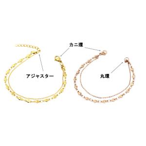 ブレスレット ステンレス チェーン 2mm 甲...の詳細画像2