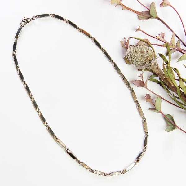 ネックレス チェーン ステンレス つけっぱなしOK / 4mm ウェッジ ミラー 35cm〜55cm...