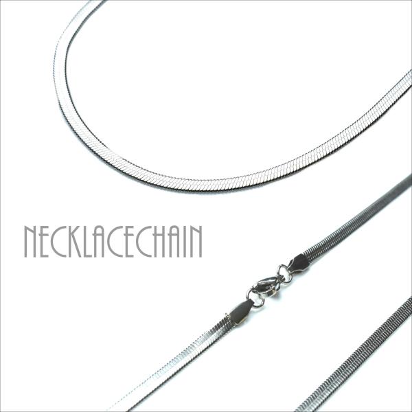 ネックレス チェーン ステンレス  / 3mm スネーク 50cm/ 普段使いしやすいチェーン プチ...
