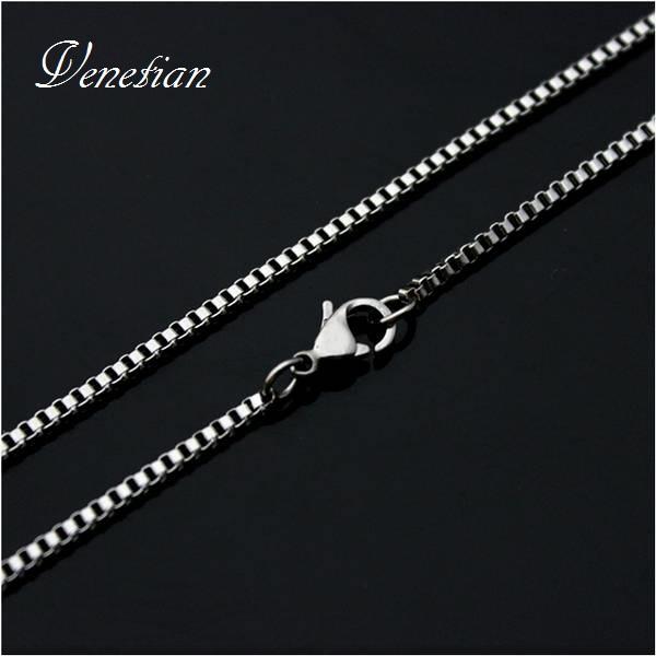 ネックレス チェーン ステンレス / 2mm ベネチアンつけっぱなしOK 35cm〜60cm 長さ5...