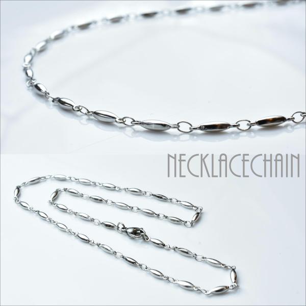 ネックレス チェーン ステンレス / 金アレ対応 2mm ドロップボール 35cm〜60cm 1cm...