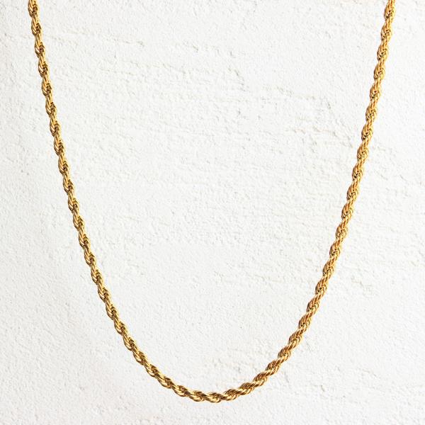 ネックレス チェーン ステンレス 4mm 長さ 60cm フレンチロープ ゴールド/ chain-0...