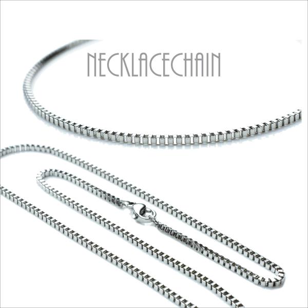 決算セール ネックレス チェーン ステンレス / 長め ロング 1.8mm ベネチアン シルバー 6...