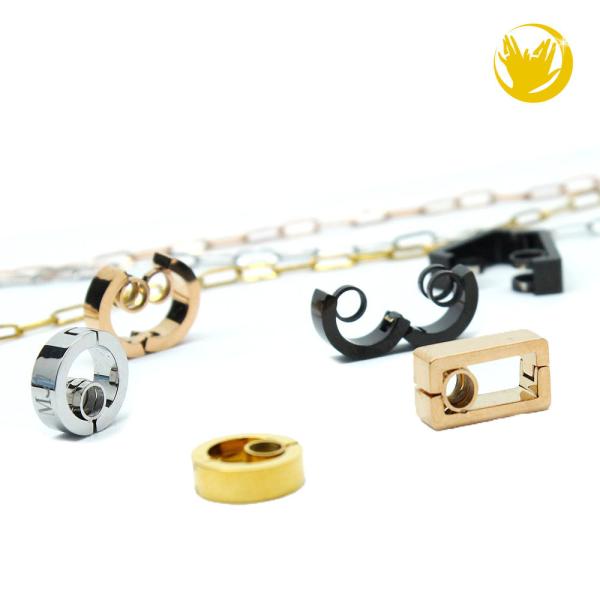 リングホルダー スクエア型 指輪 をネックレスに ステンレス 316L つけっぱなし 金属アレルギー...