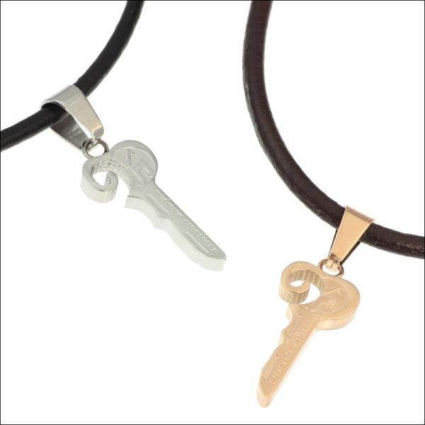 980円キャンペーン！！ノートキー（ピンクorシルバー） サージカル ステンレス ネックレス トップ...