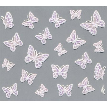 Deco Nail ネイルシール バタフライ(蝶々)ホワイト【ネコポス対応】