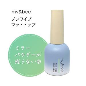 my&bee マイビー ノンワイプマットトップ 12ml ふき取り不要 ジェルネイル クリアジェル トップジェル ボトルタイプ【ネコポス不可】｜g-nail