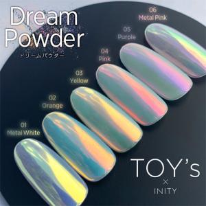 TOY's × INITY ドリームパウダー 0.5g 全6色 T-DR01~06 オーロラネイル オーロラパダー ネイルアート用品【定形外郵便】｜g-nail