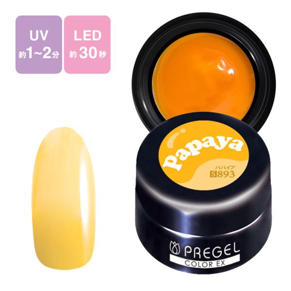 PREGEL プリジェル カラーEX ジェルネイル カラージェル 3g 893 パパイア  /夏ネイ...