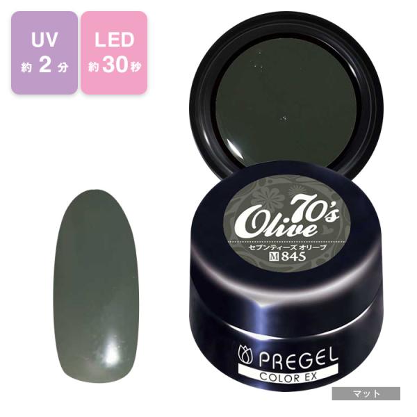 PREGEL プリジェル カラーEx ジェルネイル カラージェル 3g 845 セブンティーズオリー...