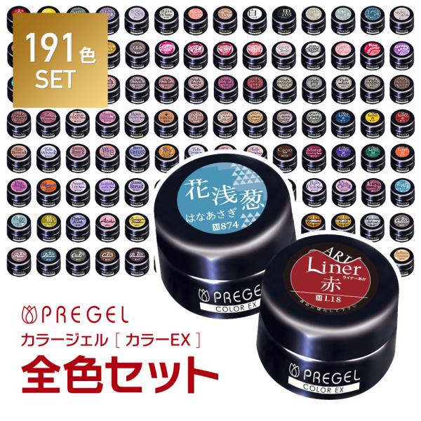 【5/31(金)まで10%OFF＆ベース・トップ付き】PREGEL カラージェル カラーEx 199...