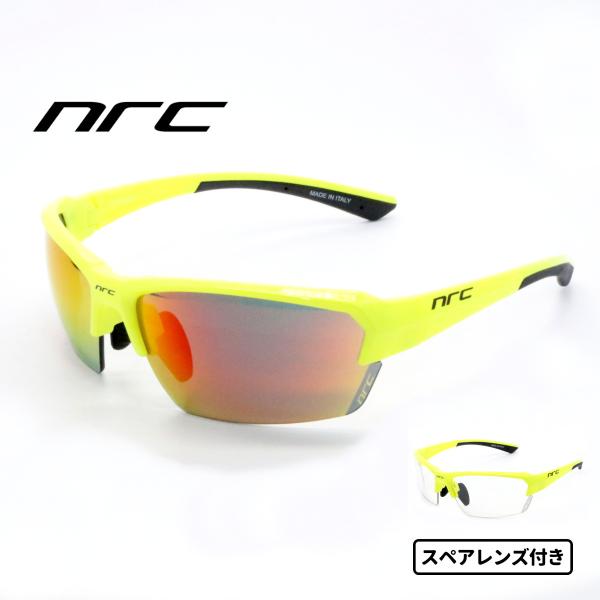 NRC サングラス P5 YDK / YELLOW クリアレンズ付属  野球 ランニング テニス