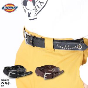 Dickies ディッキーズ ベルト スタッズ DK 35mm スタッズベルト PUレザー レザーベルト 合成皮革 ユニセックス カジュアル｜G-passio ジーパッシオ