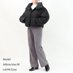 レディース 裏ボア ワイドパンツ コーデュロイ...の詳細画像2