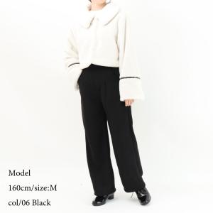 レディース 裏ボア ワイドパンツ コーデュロイ...の詳細画像3