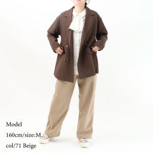 レディース 裏ボア ワイドパンツ コーデュロイ...の詳細画像5