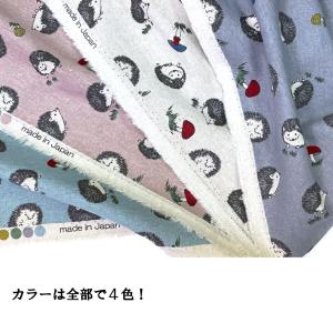 綿麻キャンバスハリネズミとキノコ バッグ クッ...の詳細画像1
