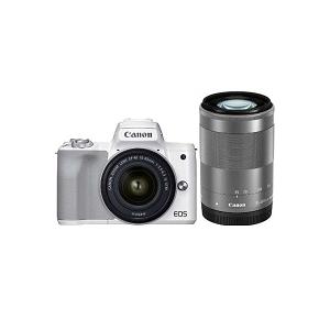 CANON EOS Kiss M2 ダブルズームキット [ホワイト][新品][在庫あり]｜g-plus8