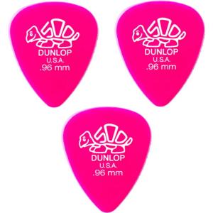 JIM DUNLOP DELRIN 500 STANDARD dk.pink .96 ジム ダンロップ ピック ３枚セット デルリン スタンダード ティアドロップ ダークピンク 0.96mm｜g-sakai