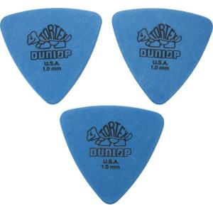 JIM DUNLOP TORTEX TRIANGLE blue 1.0 ジム ダンロップ ピック 3枚セット(トーテックス トライアングル 三角 1.0mm)｜g-sakai