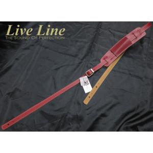 Live Line LR45RED Made in Japan ライブライン 国産 レザー 本革 ギター・ストラップ レッド｜g-sakai