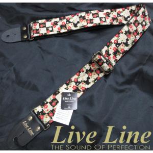 Live Line LS2400IS Made in Japan ライブライン 国産 ギター・ストラップ 　市松ｘ桜｜g-sakai