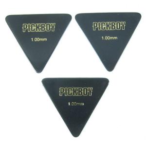 PICKBOY BP-12H BASS PICK ピックボーイ ベース ピック 3枚セット (ブラック ビッグ・トライアングル型  1.0mm ヘヴィ)｜g-sakai