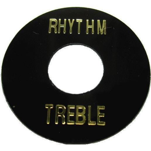 SCUD LP-SW-B スカッド トグル・スイッチ・プレート ブラック（リズム/トレブル ゴールド...