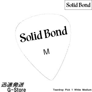 ソリッドボンド ピック ティアドロップ ホワイト ミディアム×1枚 Solid Bond Teardrop Pick 1 White Medium PD1-WHM