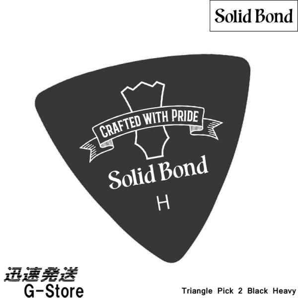 ソリッドボンド  ピック トライアングル ブラック ヘビー×1枚 Solid Bond Triang...