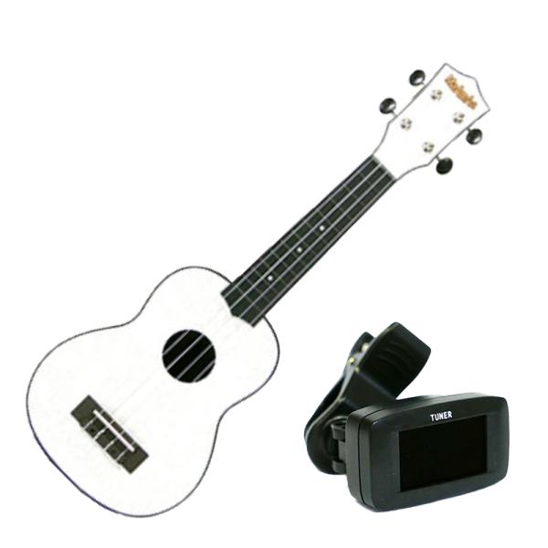 チューナー付 MaAmAa ソプラノウクレレ Plastic MU-P1 PWH + GT-200D