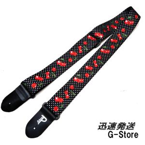 Perri's ギターストラップ LPCP-7205 チェリー柄 2inch CHERRIES POLYSTER GUITAR STRAP ペリーズ