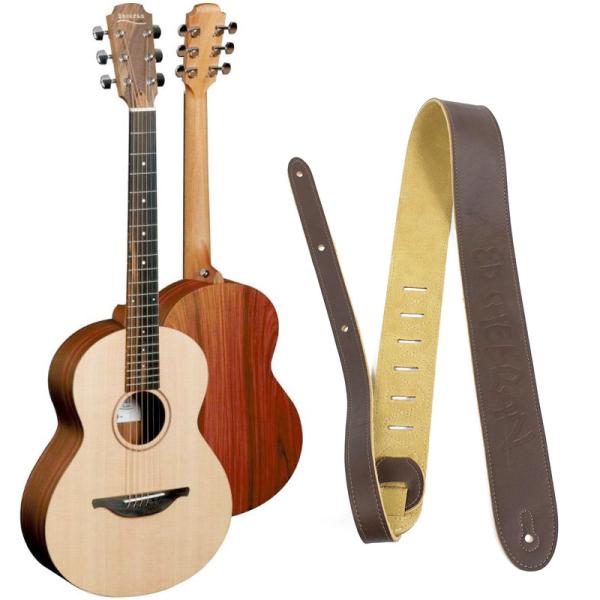 【25日までポイントUP】レザーストラップ付 Sheeran BY Lowden ピックアップ付アコ...