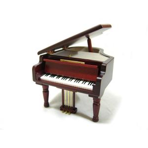 Sankyoオルゴール木製 18弁グランドピアノ茶(S-size)OG  AA295B