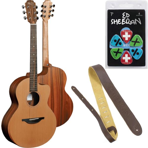 ピック＆レザーストラップ付 Sheeran BY Lowden ピックアップ付アコースティックギター...