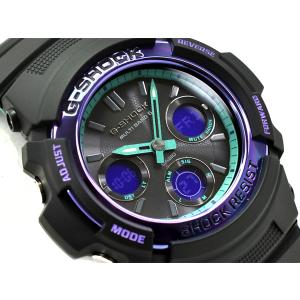 G-SHOCK レトロスポーツ CASIO 電波 ソーラー アナデジ 腕時計 ブラック パープル ターコイズ AWG-M100SBL-1A 海外モデル 逆輸入