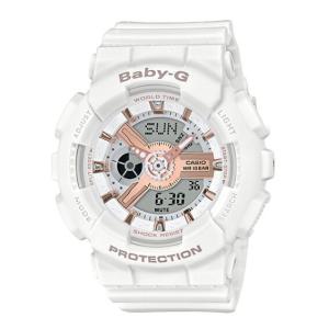 BABY-G ベビーG ベビージー カシオ CASIO アナデジ 腕時計 ホワイト ローズゴールド BA-110RG-7A｜g-supply