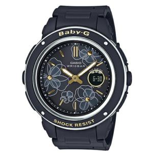 BABY-G ベビーG ベビージー FLORAL DIAL SERIES フローラルダイアル カシオ CASIO アナデジ 腕時計 ブラック BGA-150FL-1A｜g-supply