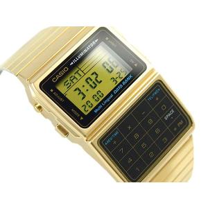 CASIO DATABANK カシオ データバンク 電卓機能 デジタル腕時計 逆輸入海外モデル ゴールド ブラック DBC-611G-1｜g-supply