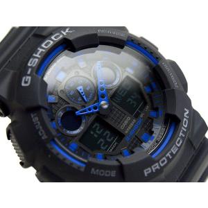 G-SHOCK ジーショック Gショック g-shock gショック アナデジ マットブラック×ブルー GA-100-1A2DR G-SHOCK｜g-supply