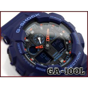 G-SHOCK Gショック ジーショック 逆輸入海外モデル CASIO カシオ アナデジ 腕時計 ブルー オレンジ GA-100L-2A