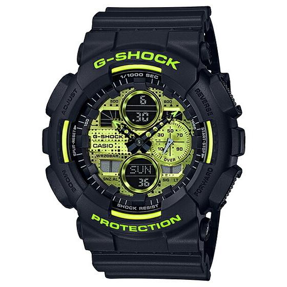 CASIO G-SHOCK GA-140DC-1A Black and Yellow メンズ アナデ...