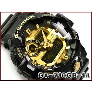 G-SHOCK Gショック ジーショック Garish（ガリッシュ）カラー アナデジ 腕時計 ブラック ゴールド GA-710GB-1A